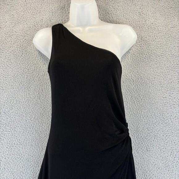 Y2k One Shoulder Gown Sz 8 Cocktail Formal MOB Evening Sexy Ruched $198 Talbots - Picture 2 of 12